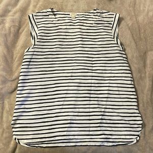 J. Crew women’s black and white stripe blouse